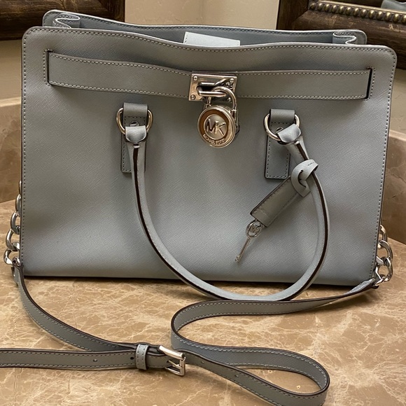 Michael Kors HAMILTON Large EW light blue purse. Lightly used. - Picture 8 of 10
